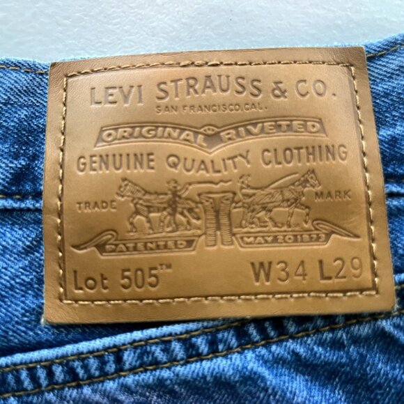 Levis 505 Regular Selvedge Men's Premium Jeans 34x30 - Picture 5 of 7